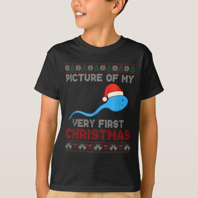 Camiseta Cture Of My Very First Christmas Joke Funny Xmas  (Anverso)