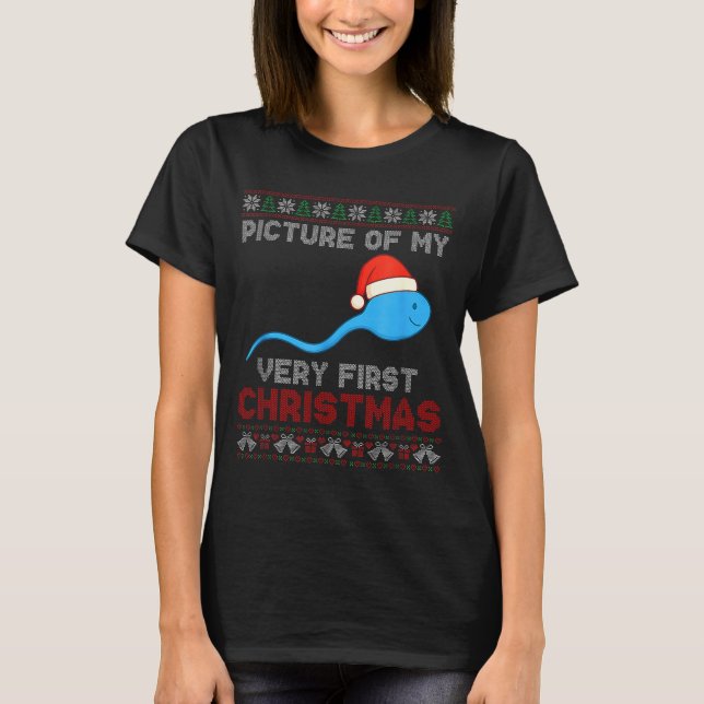 Camiseta Cture Of My Very First Christmas Joke Funny Xmas  (Anverso)