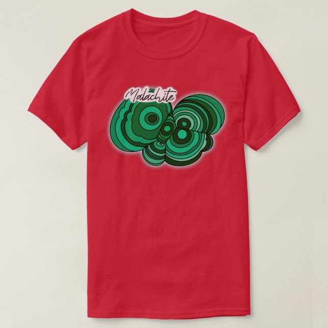 Camiseta Cu2CO3OH2 de malaquita (Diseño del anverso)