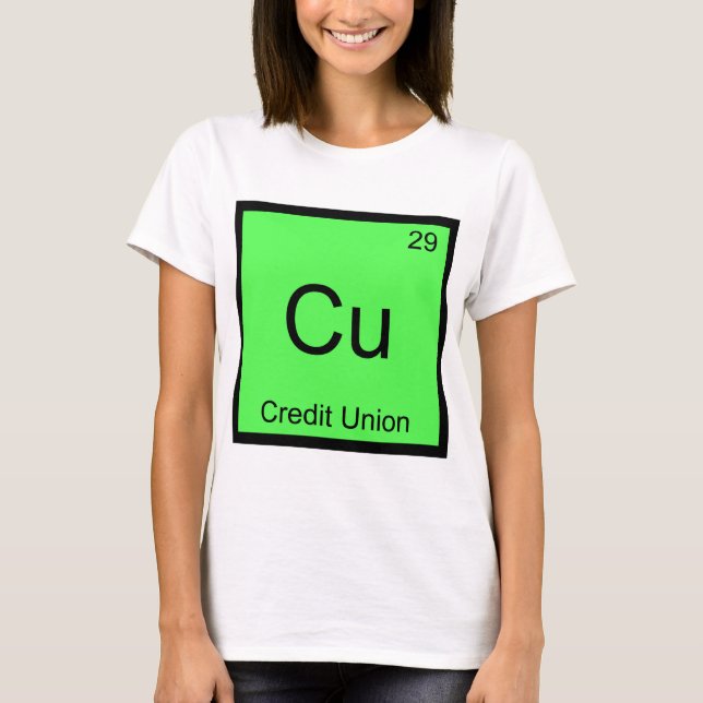 Camiseta Cu - Cooperativa de Crédito Símbolo del Elemento d (Anverso)