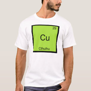 Camiseta Cu - Cthulhu Divertido Elemento Químico Símbolo