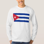 Camiseta CU de la bandera de Cuba<br><div class="desc">Bandera del CU de Cuba,  La Habana,  escudo de armas,  transportes heráldicos,  Bandera-mapa</div>