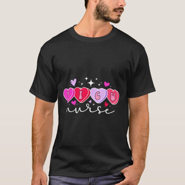 Camiseta Cu Nurse Valentine Hearts Cu Nursing Valentine  (Anverso)