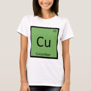 Camiseta Cu - Química de Verduras Pepino Tabla Periódica