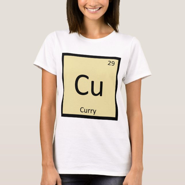 Camiseta Cu - Símbolo de tabla periódica de química de espe (Anverso)
