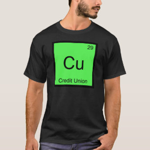 Camiseta Cu - Sindicato de Crédito Símbolo de Química Gr