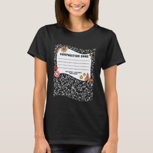 Camiseta Cuaderno de composición de Halloween divertido par
