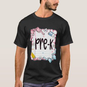 Camiseta Cuaderno De Lazo Coquette De Vuelta Al Colegio Pre