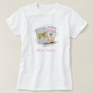Camiseta Cuaderno de lunares personalizado para maestro de