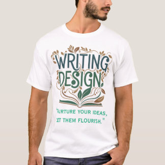 Camiseta Cuaderno de tipografía floral, escritura y creativ