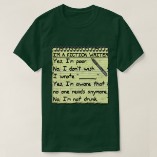 Camiseta Cuaderno divertido de la hoja de respuesta del