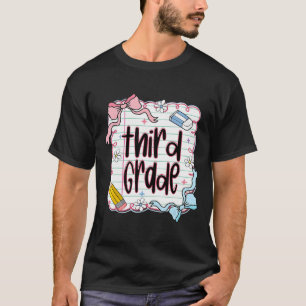 Camiseta Cuaderno rosa de vuelta al cole para niñas de terc