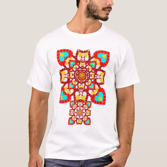 Camiseta cuadrada de los corazones (Anverso)