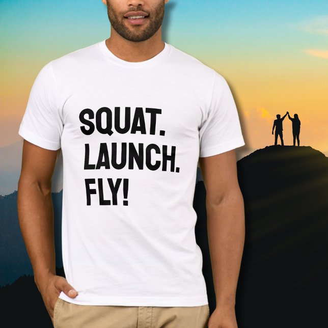 Camiseta CUADRADO. COMIENZO. ¡VOLAR! Negrita Motivación Min (Subido por el creador)