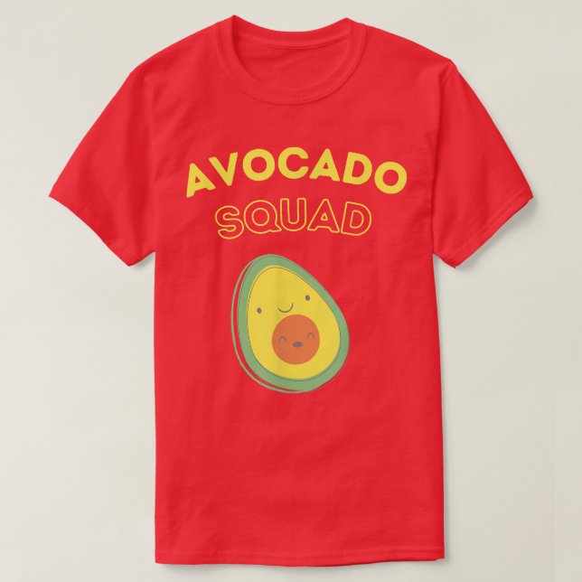Camiseta Cuadrado de aguacates sonriente y saludable (Diseño del anverso)