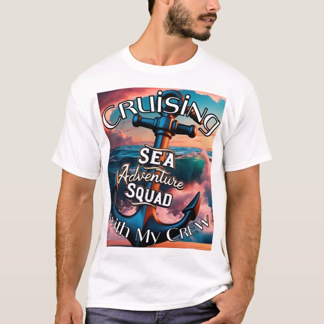 Camiseta Cuadrado de aventuras marítimas (Anverso)