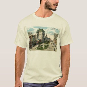 Camiseta Cuadrado de Cadillac, Detroit Michigan, vintage