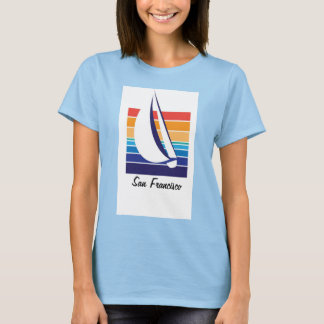 Camiseta Cuadrado de color del barco_San Francisco