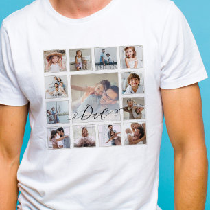 Camiseta Cuadrado de cuadros de fotos de memoria de la fami
