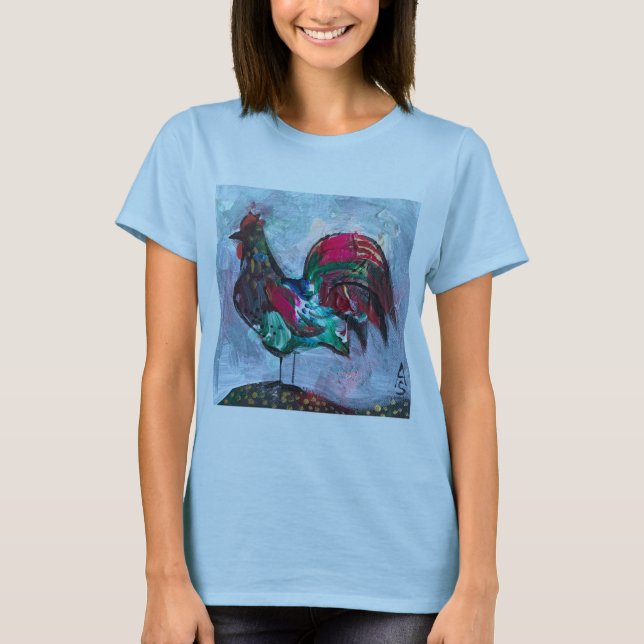 Camiseta Cuadrado de escayola de piedra de ave acrílica de  (Anverso)