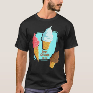 Camiseta Cuadrado De Helado De Cono Dulce Para Las Citas De