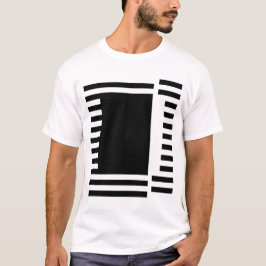 Camiseta cuadrado de líneas en negrita