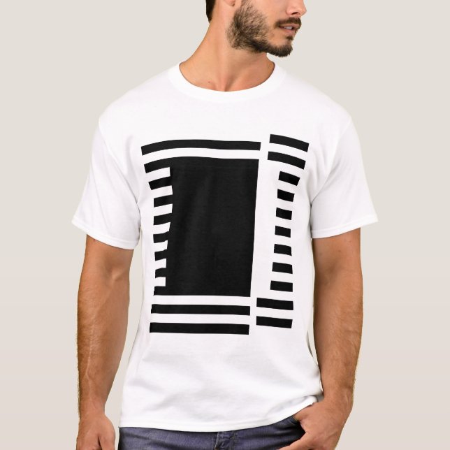 Camiseta cuadrado de líneas en negrita (Anverso)