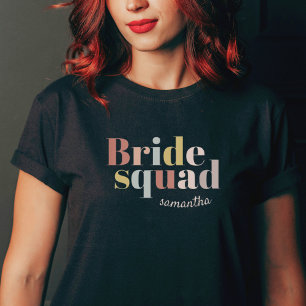 Camiseta Cuadrado de novias minimalista Nombre personalizad