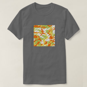 Camiseta Cuadrado de patrón de cámara de verano dividido