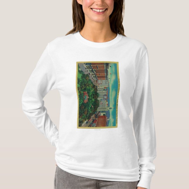 Camiseta Cuadrado de Pershing que muestra el Los Ángeles (Anverso)