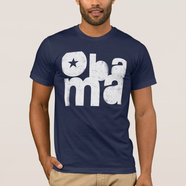 Camiseta Cuadrado intrépido de Obama (marina de guerra) (Anverso)