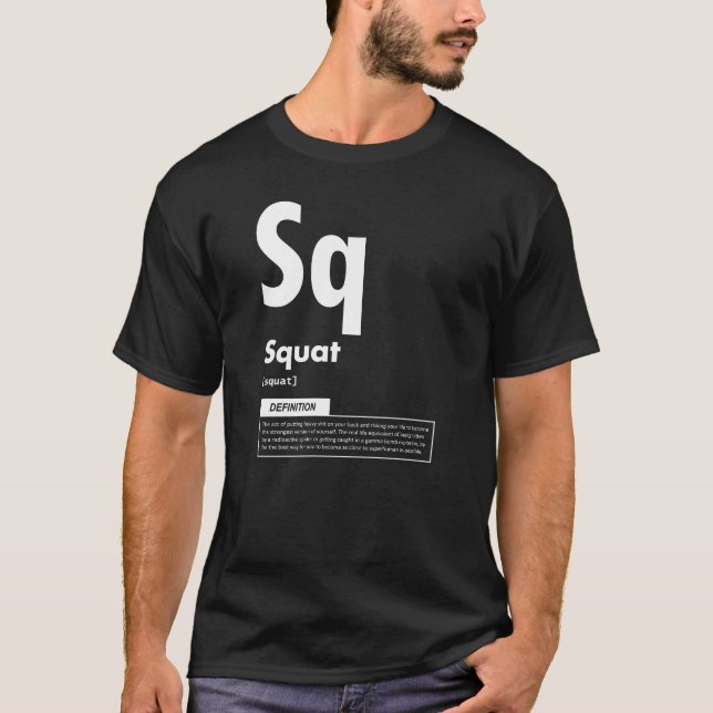 Camiseta Cuadrado - Mesa Periódica - Meme divertido para gi (Anverso)