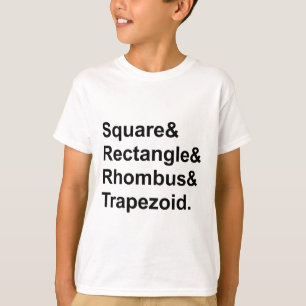 Camiseta Cuadrado Rectángulo Rombo Trapezoide   Cuadriláter