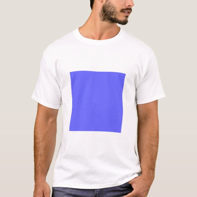 Camiseta Cuadrado simple - Azul eléctrico (Anverso)