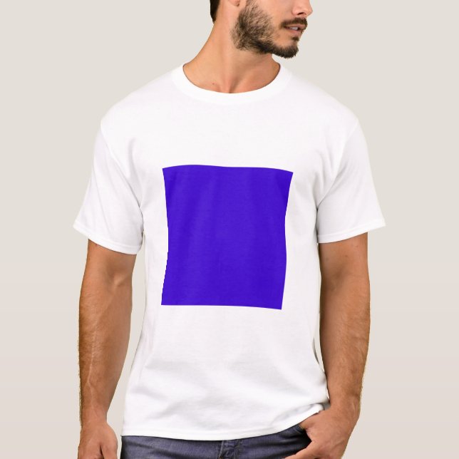 Camiseta Cuadrado simple - Azul profundo (Anverso)