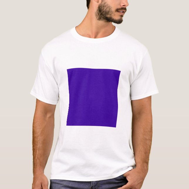 Camiseta Cuadrado simple - Azul tormenta (Anverso)