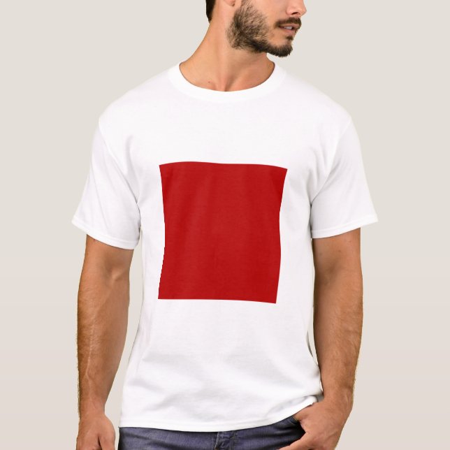 Camiseta Cuadrado simple - Rojo ruby (Anverso)