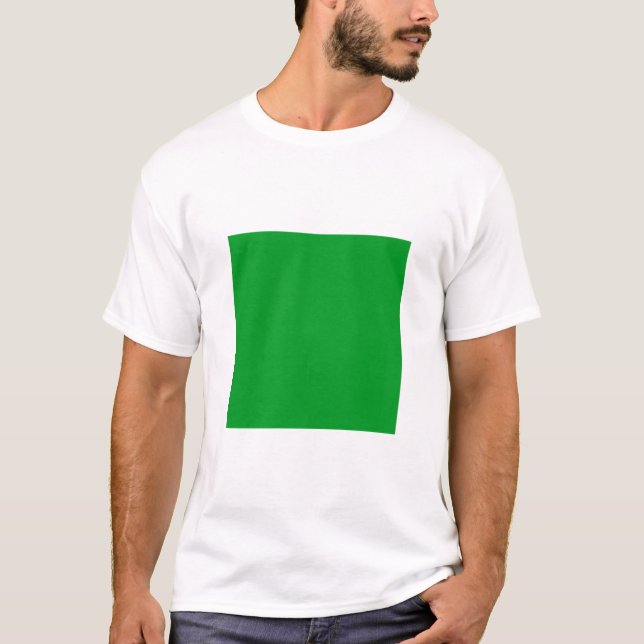 Camiseta Cuadrado simple - Verde de hierba (Anverso)