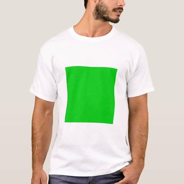 Camiseta Cuadrado simple - Verde primavera (Anverso)