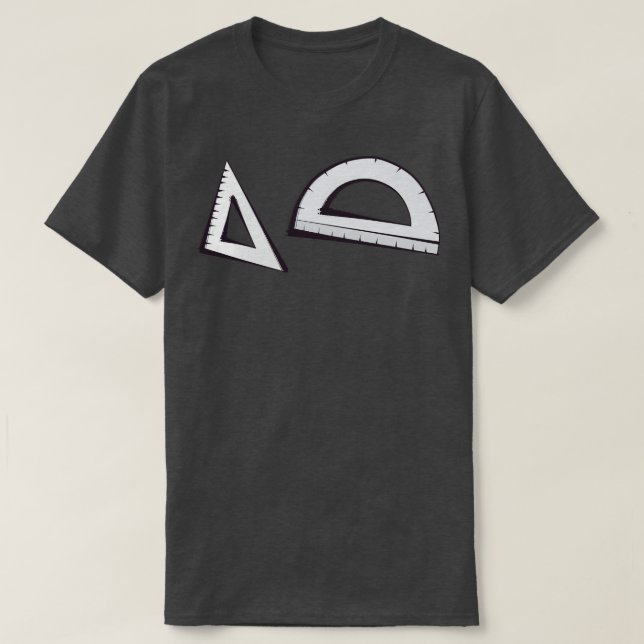 Camiseta Cuadrado y protractor (Diseño del anverso)