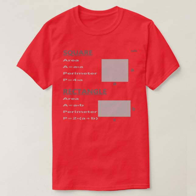 Camiseta Cuadrado y rectángulo (Diseño del anverso)