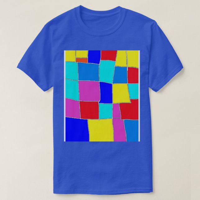 Camiseta cuadrados abstractos (Diseño del anverso)