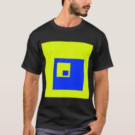 Camiseta Cuadrados amarillo y azul