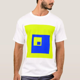 Camiseta Cuadrados amarillo y azul