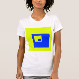 Camiseta Cuadrados amarillo y azul