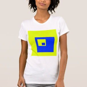 Camiseta Cuadrados amarillo y azul