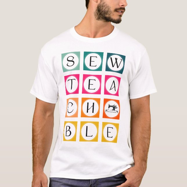 Camiseta Cuadrados Coloridos Sewteachable (Anverso)