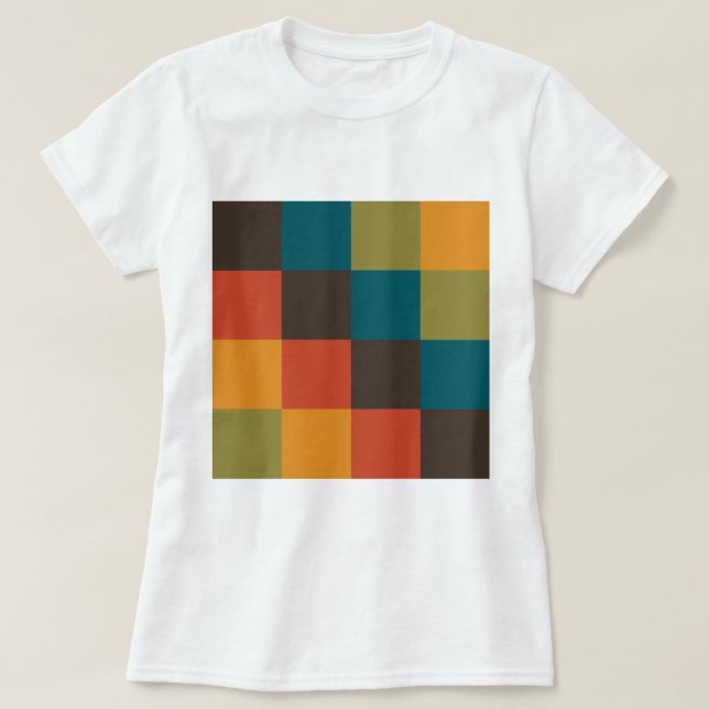 Camiseta Cuadrados de color (Diseño del anverso)