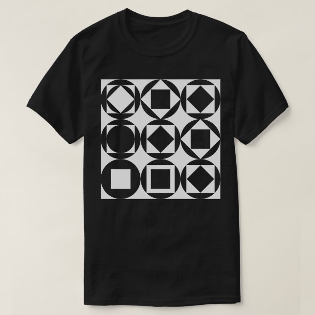 Camiseta Cuadrados de líneas de Bauhaus (Diseño del anverso)