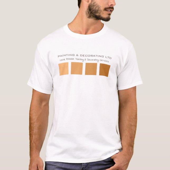 Camiseta Cuadrados de naranja Ombre, Anuncio de pintor y de (Anverso)